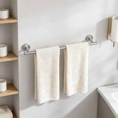 Ensemble d'accessoires de salle de bain avec barre à serviettes, porte-papier hygiénique, anneau à serviette et crochet à peignoir, ensemble de quincaillerie de salle de bain en acier inoxydable, ensemble de porte-serviettes mural