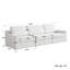 Canapé modulaire rembourré 3 pièces en lin-687555957