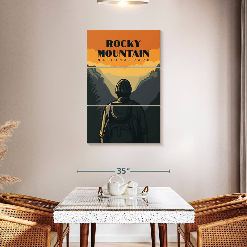 Senne Rocky Mountain Hiking Poster, 65" H x 42" W
