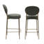 Ensemble de 2 tabourets de bar rembourrés à hauteur de siège de 29 po de hauteur avec pieds dorés, conception moderne et ergonomique pour une assise confortable-1479269879