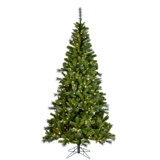Lighted Artificial Pine Christmas Tree