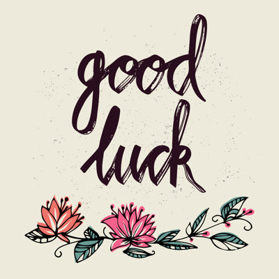Good Luck Calligraphy - Wrapped Canvas Print