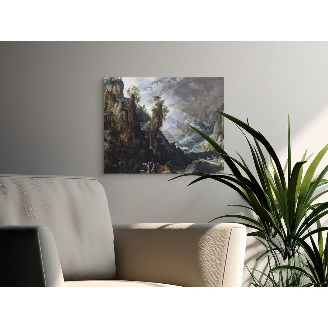Dark Academia Castle Scene Canvas Print