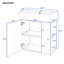 Meuble-lavabo flottant moderne de 21,6 pouces avec lavabo en céramique et rangement à droite, conception peu encombrante pour les petites salles de bain-126232860