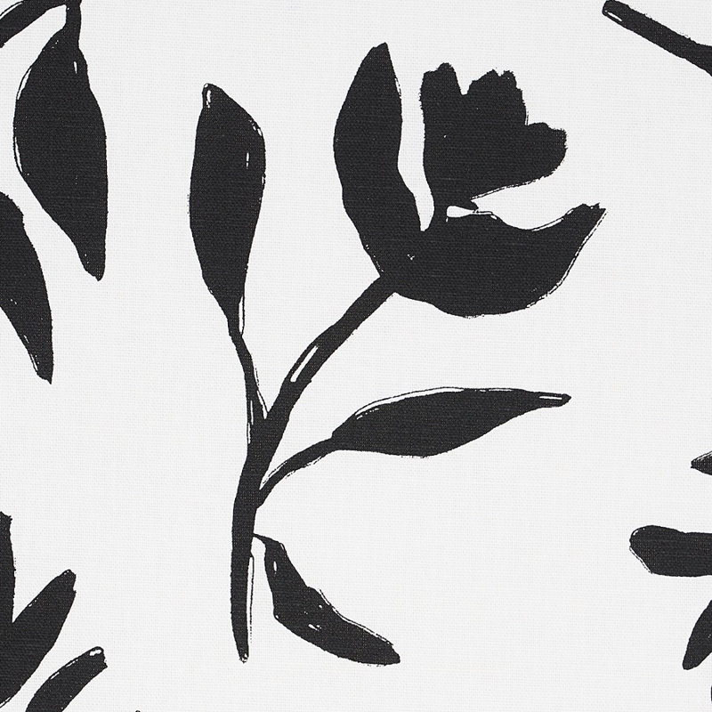 Tissu Laurel, Noir