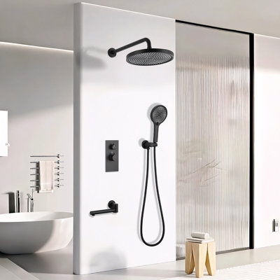 Système de douche multifonctionnel à haute pression en laiton massif