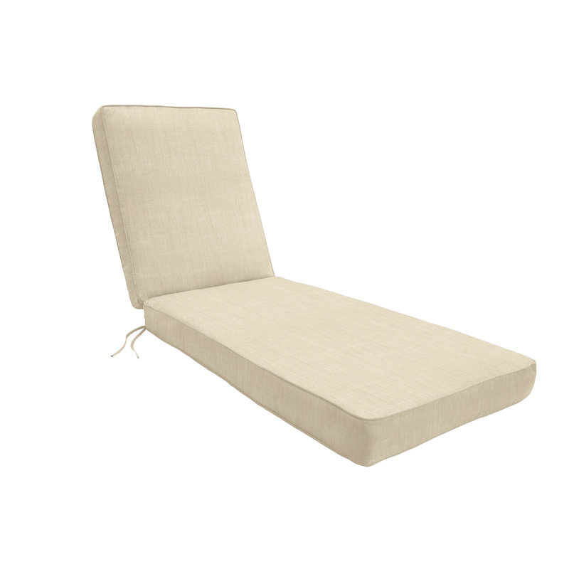 Outdoor Sunbrella Seat/Back Cushion, 2.5" H x 23" W x 75" D, Canvas Flax Sunbrella® Canvas