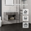 Meuble-lavabo flottant avec comptoir en marbre de culture et portes à fermeture en douceur-1787532351