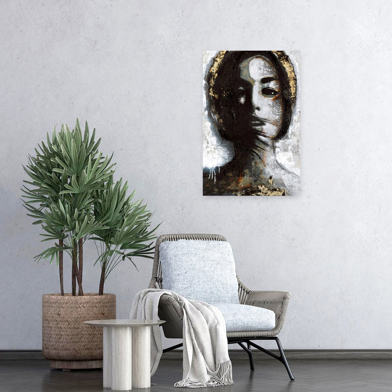 Art de l'architecture urbaine contemporaine abstraite Golden Madonna, H 24 po x l 16 po
