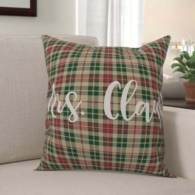  Coussin décoratif Mme. Claus in Tartan