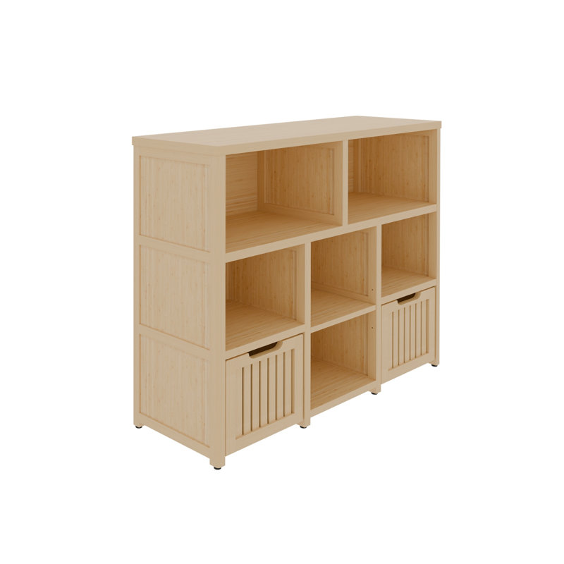 Bibliothèque en bambou à 8 cubes