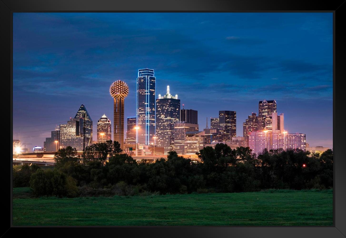 Houston, Texas Skyline Print: White Baseball