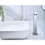 Robinet de salle de bain noir mat à poignée simple avec drain escamotable, acier inoxydable, débit d'eau stable, installation rapide pour éviers sans trop-plein-125170488