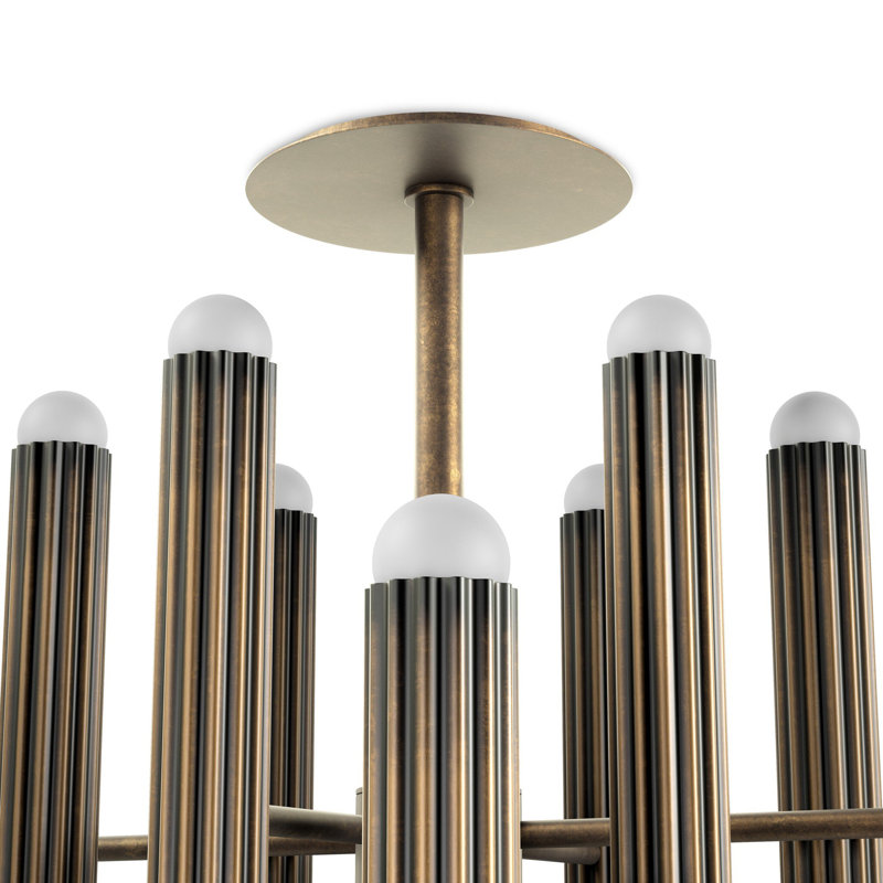 Vesta 24 - Light Chandelier, Heritage Bronze Brass
