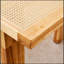 Table basse Benniefield avec plateau en rotin, table de salon, table centrale