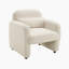 Chaise d'appoint moderne et contemporaine de 32,5 po avec revêtement en tissu Boucle de Lycon, coussin lombaire assorti, ressorts en mousse-427319311