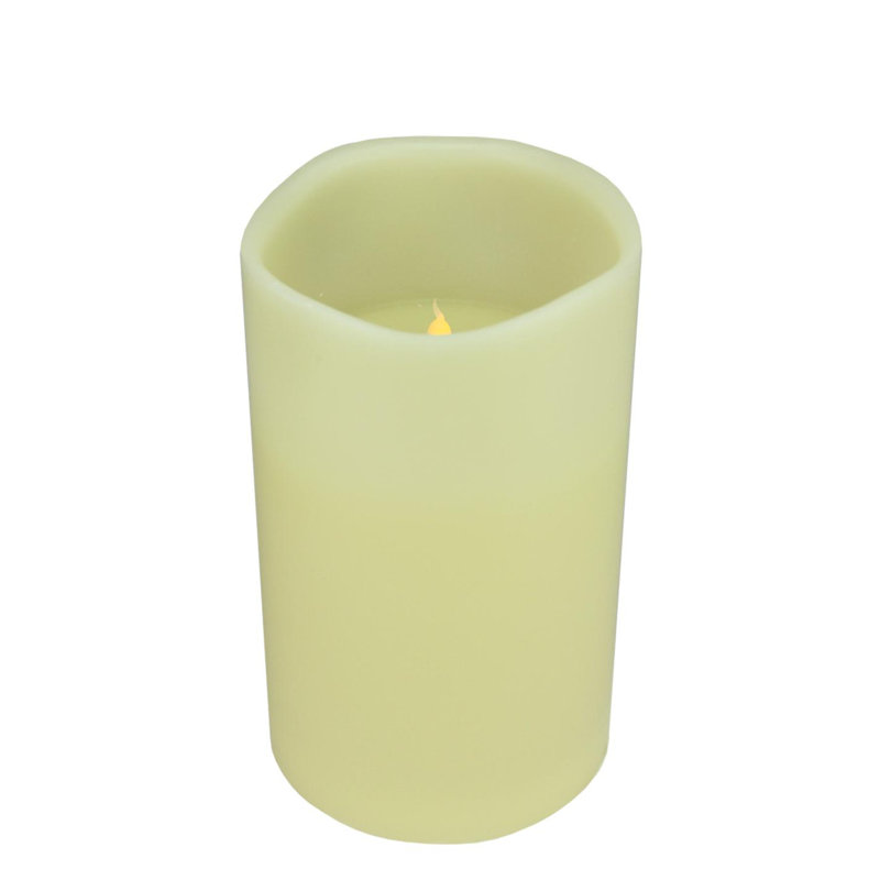 Bougie sans flamme et sans parfum, H 12 po x l 6 po x P 6 po, Citron