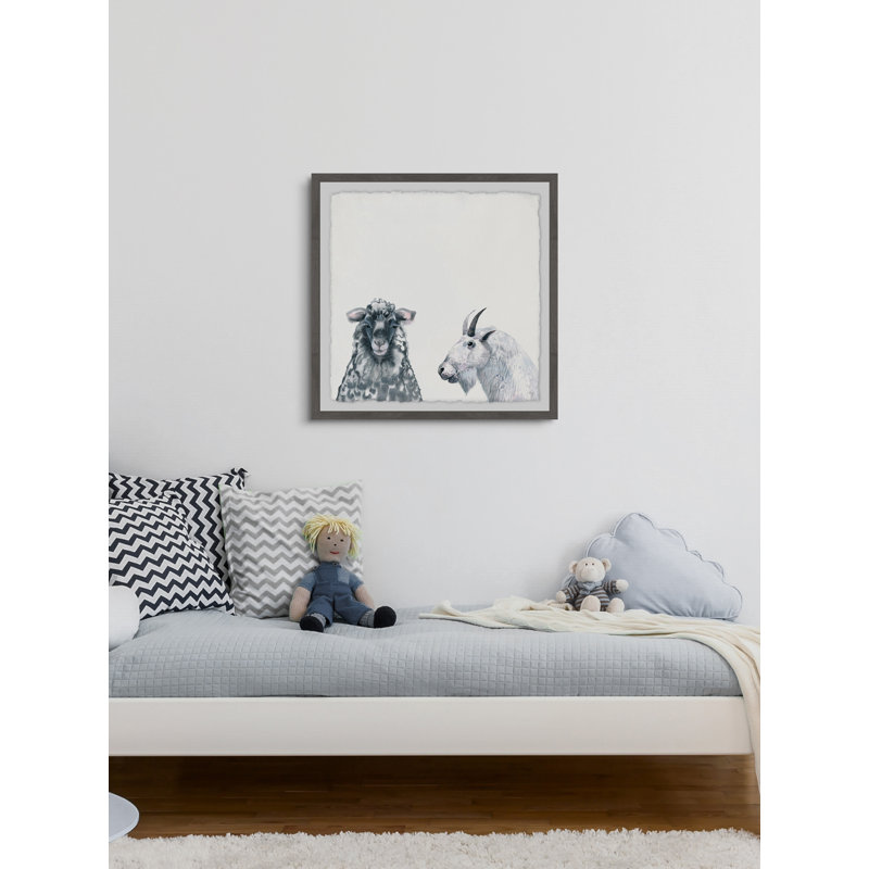 «Black and White Duo», reproduction encadrée, H 18 po x l 18 po x P 1,5 po, Gris