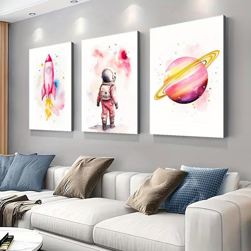 3 Piece Wrapped Canvas Wall Art, 30 cm H x 60 cm W