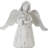 Set of Six 6" White Washed Polyresin Angel Figurine Tabletop Sculpture