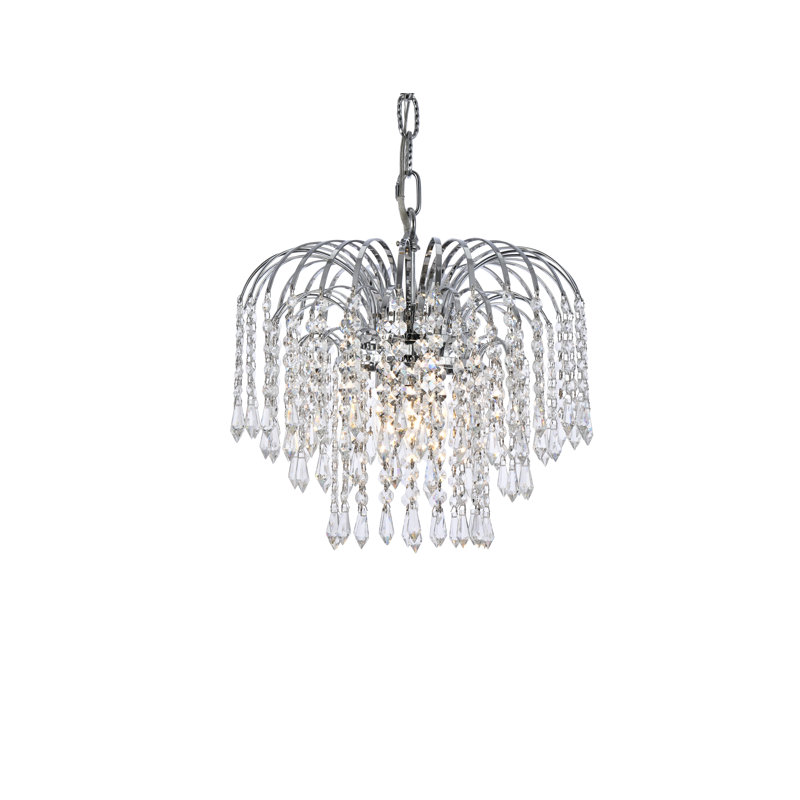 Lustre à niveaux unique à 3 lumières Westrem, Chrome, Coupe royale