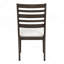 Ensemble de salle à manger 5 pièces classique, rallonge, bois espresso foncé, sièges confortables, mobilier de salle à manger-2025526829