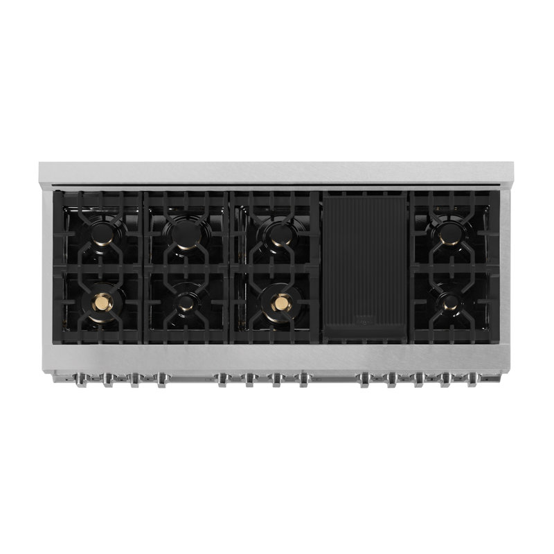 ZLINE 60" Legacy Dual Fuel Range, Brass Burners