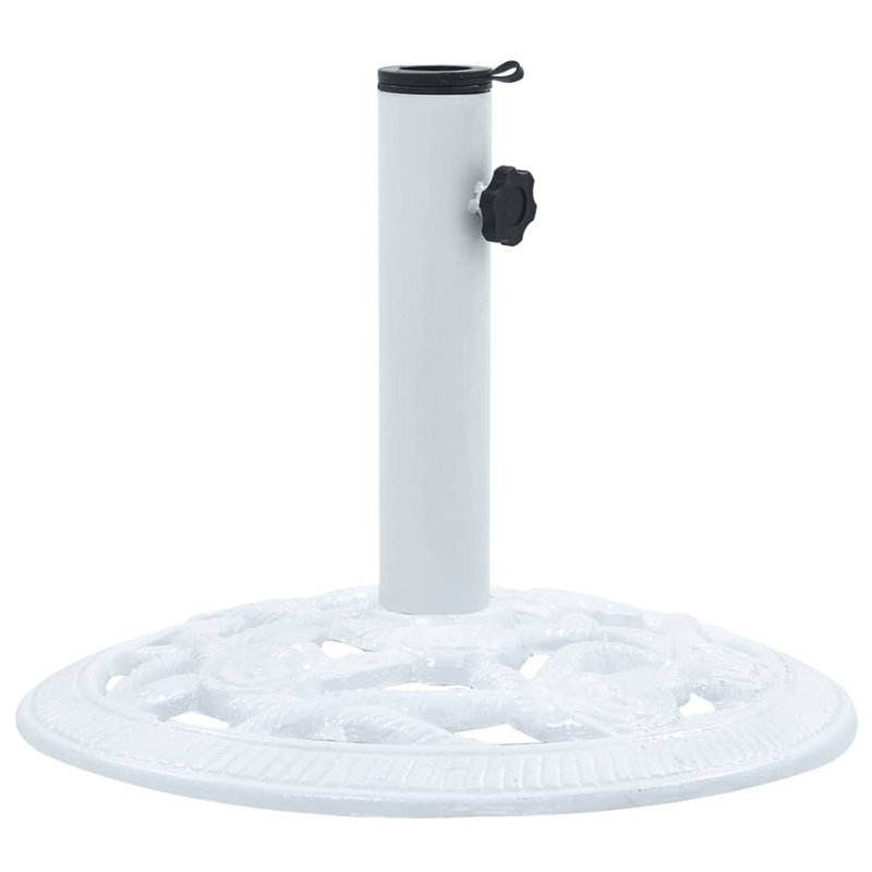 Base de parasol ronde 19,8 livres pour fonte robuste de 1,4, 1,5 et 1,9 pouces blanc 15,7 po x 12,5 po, Square, White
