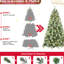 Arbre de Noël saisonnier complet de 6 pi avec 300 lumières à DEL pré-enfilées blanc doux, 988 pointes de branches mixtes, 66 branches de pin, structure articulée facile à installer et support de forme décorative de 72 pouces