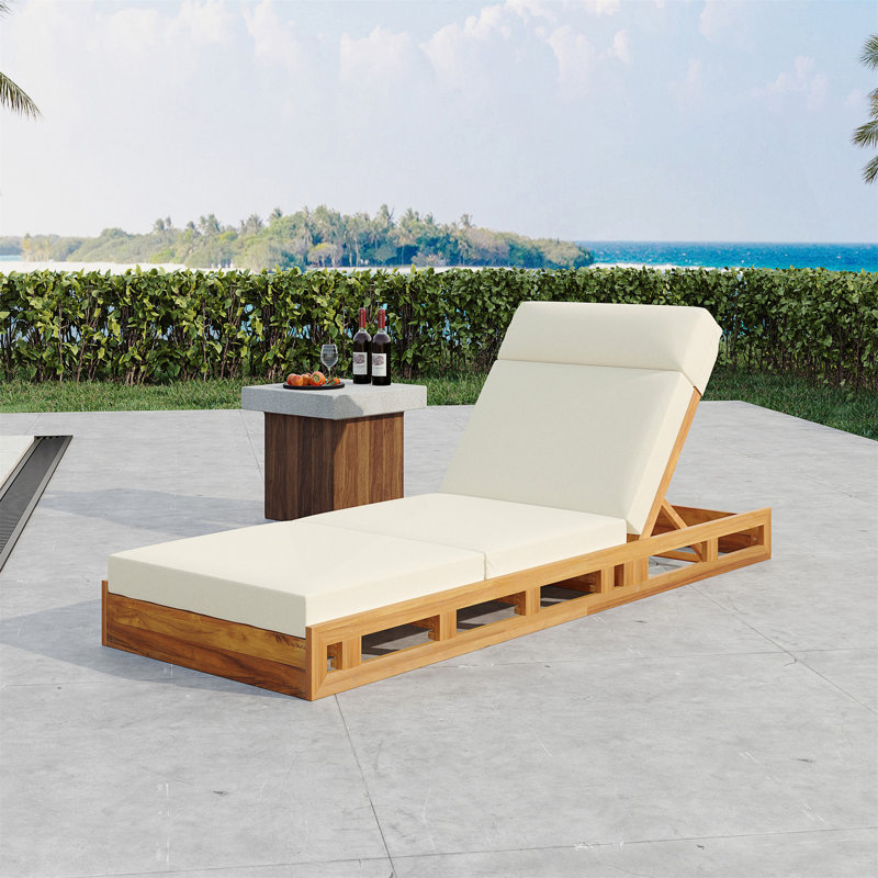 Chaise longue avec appui-tête COUSSINS, Beige