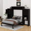 Grand lit escamotable avec bureau, coiffeuse et armoires-1262438977