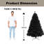 Black Alaskan Pine Christmas Tree - Full & Bushy Artificial Tree with Flame-Resistant PVC and Metal Stand-624179379