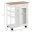 28" Rolling Kitchen Island With Storage, Kitchen Cart With Solid Bamboo Top, Wire Basket,Door Cabinet And Drawers, White