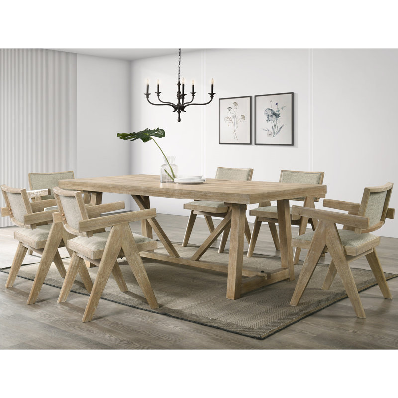 Ensemble de table de salle à manger 7 pièces Oldbury, 7 pièces : table, 6 chaises
