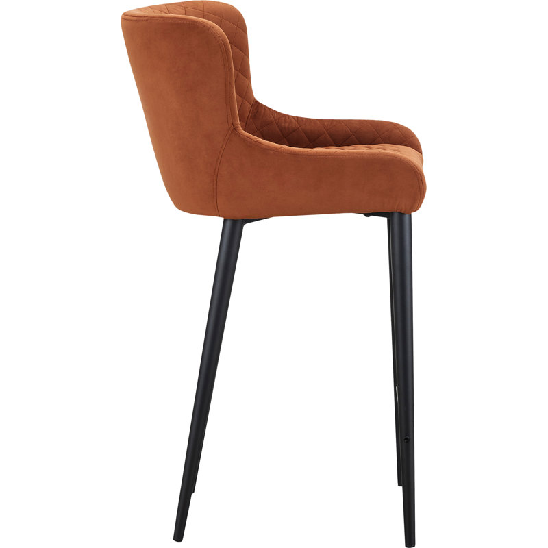 Carly Counter & Bar Stool, Future Amber Velvet, Counter Stool (26" Seat Height)