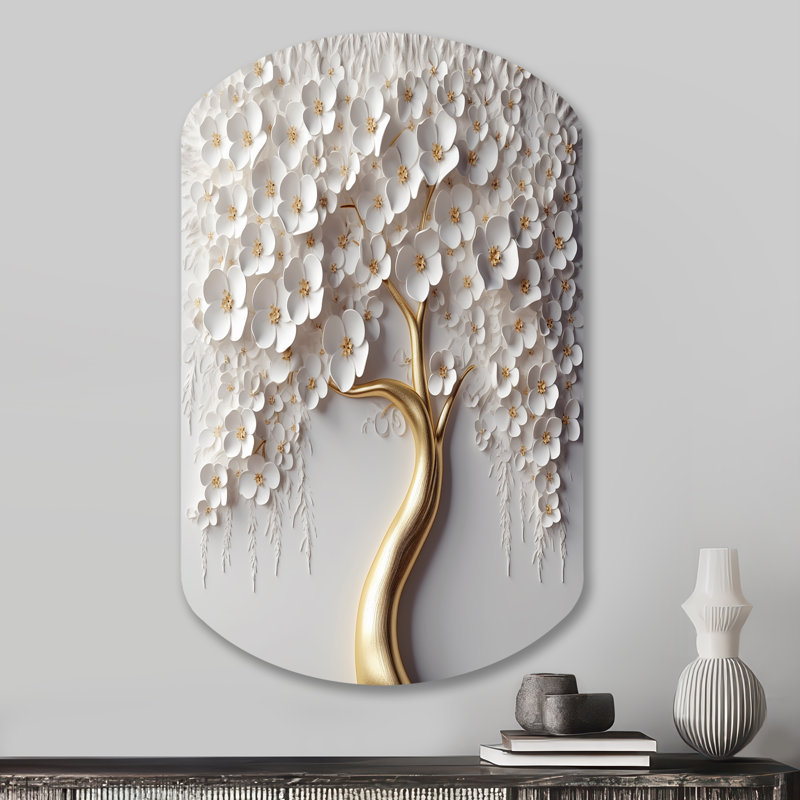 Yateley - Art mural cylindrique asymétrique en métal, H 31 po x l 19 po