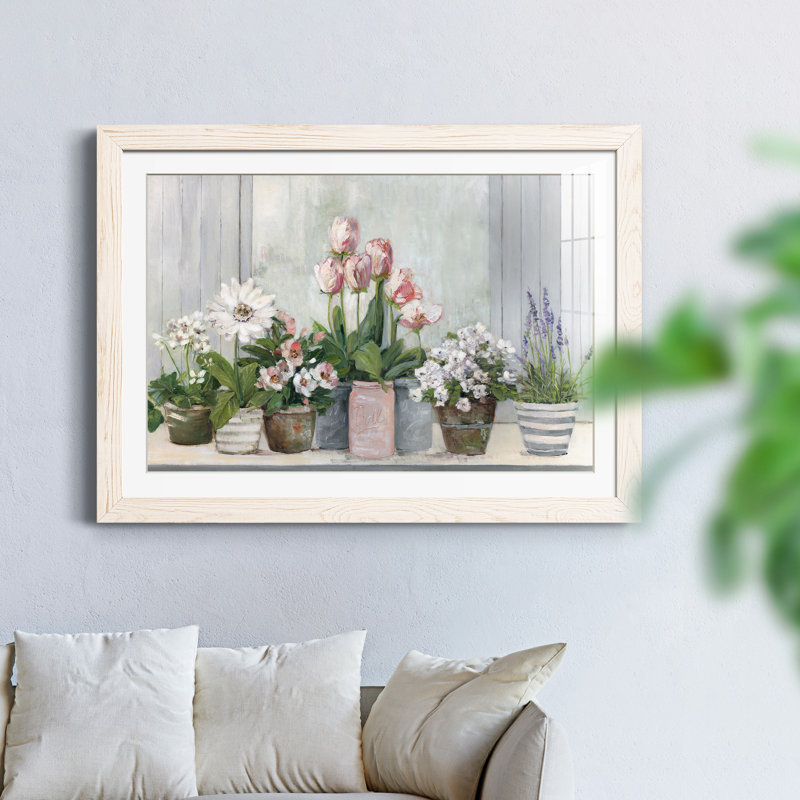 Cottage cultivé - Peinture encadrée, H 37,5 po x l 27,5 po x P 1,5 po, Cadre blanc