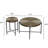Coffee And End Table - Dark Walnut, With Cover, Robust Black Metal Legs Distressed Cylindrical Look Walnut Pair Waterproof Style For Home Decor-1446890300