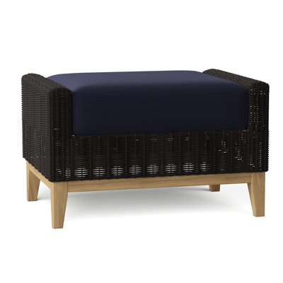Frances Outdoor Teak Ottoman