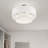 3 Light Soft Gold Large Semi-Flush With Hand Crafted Off-White Color Fabric Hardback Shades-1385747765