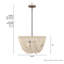Grand luminaire suspendu 4 lumières Hunter Autumndale
