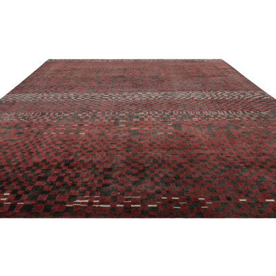 Moroccan Hand Knotted Wool Geometric Area Rug