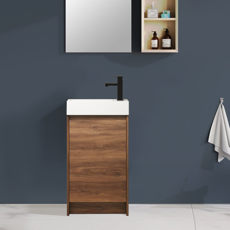 Meuble-lavabo sur pied avec meuble-lavabo autoportant