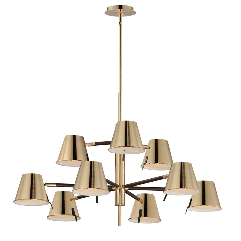 Lustre linéaire moderne à 9 lumières à DEL Aris