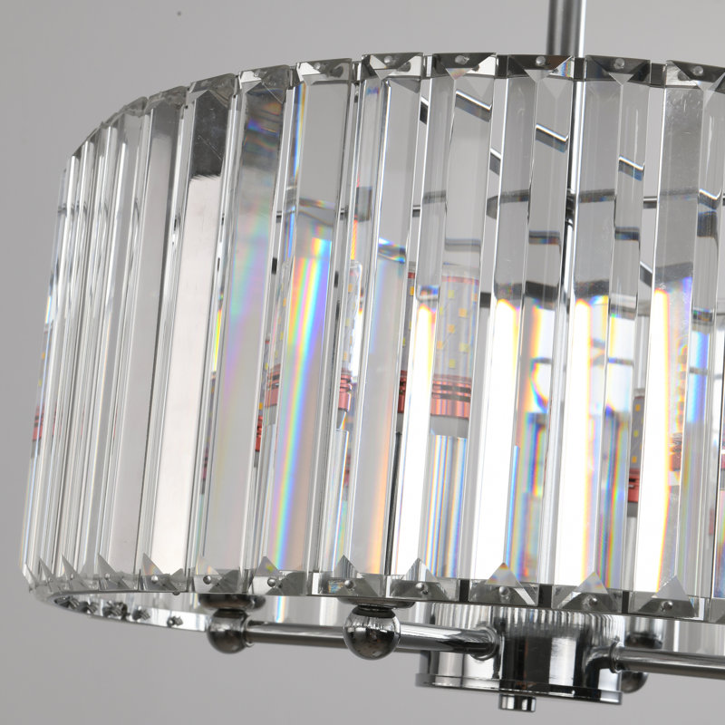 Luminaire suspendu cylindrique à 4 lumières
