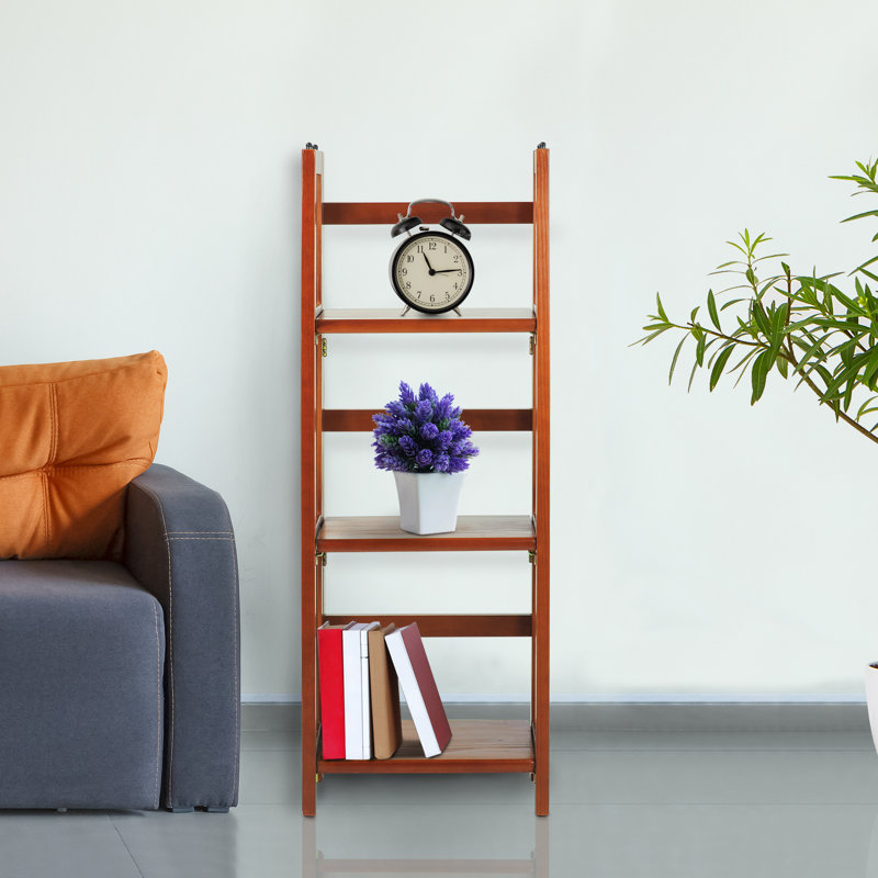 Bibliothèque standard en bois massif H 38 "x l 14", Acajou
