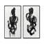 «And And Minimal Woman Silhouette I - Abstract Shapes», ensemble de 2 pièces d'art mural-1094585963-1094585964
