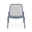 Chaise empilable 2, fer mat bleu marine, détails fabriqués à la main 26 po x 22,08 po 26 po, siège 18 po 19,5 po 12,5 de 2 sièges, fer compétent, attaché à la main, P l 12,5 po