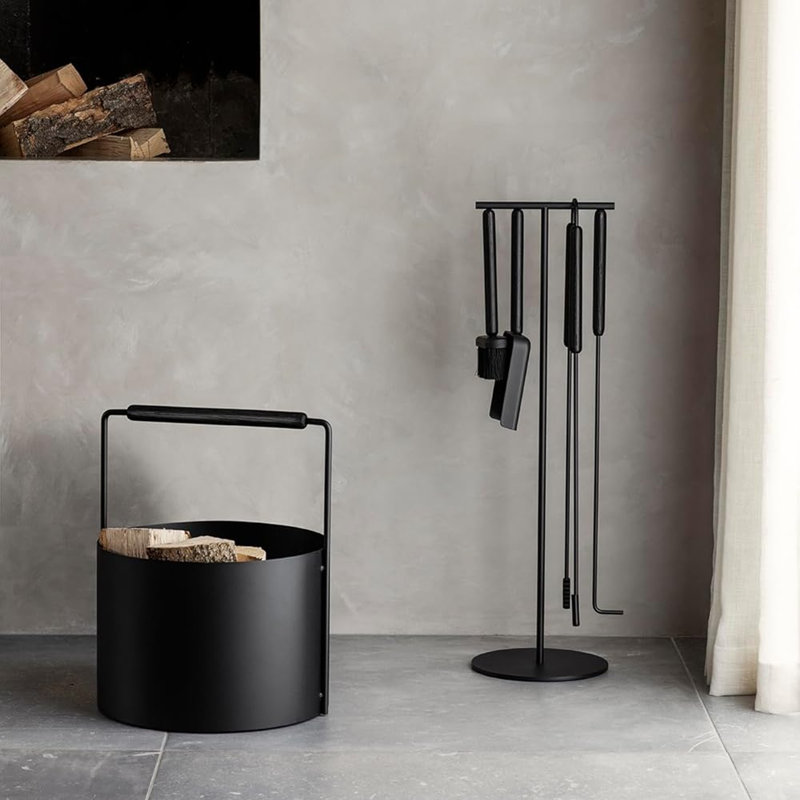 Steel Fireplace Shovel, Black