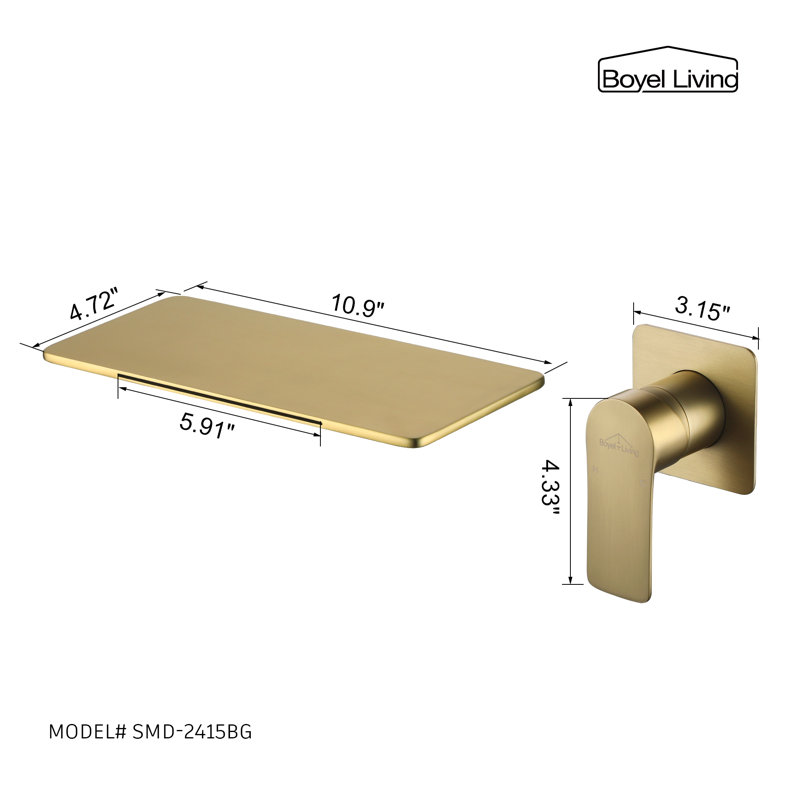 Single-handle Bathroom Faucet, Brush Gold